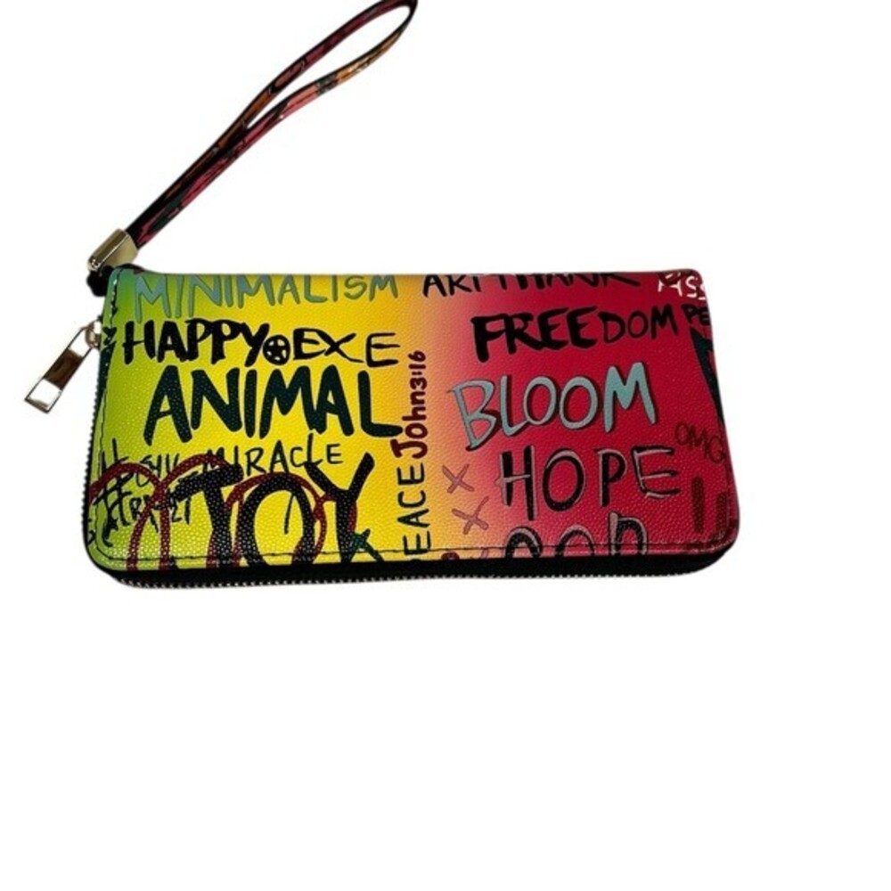 ALBA Collection Wristlet Wallet Womens One Size Multicolor Graffiti
